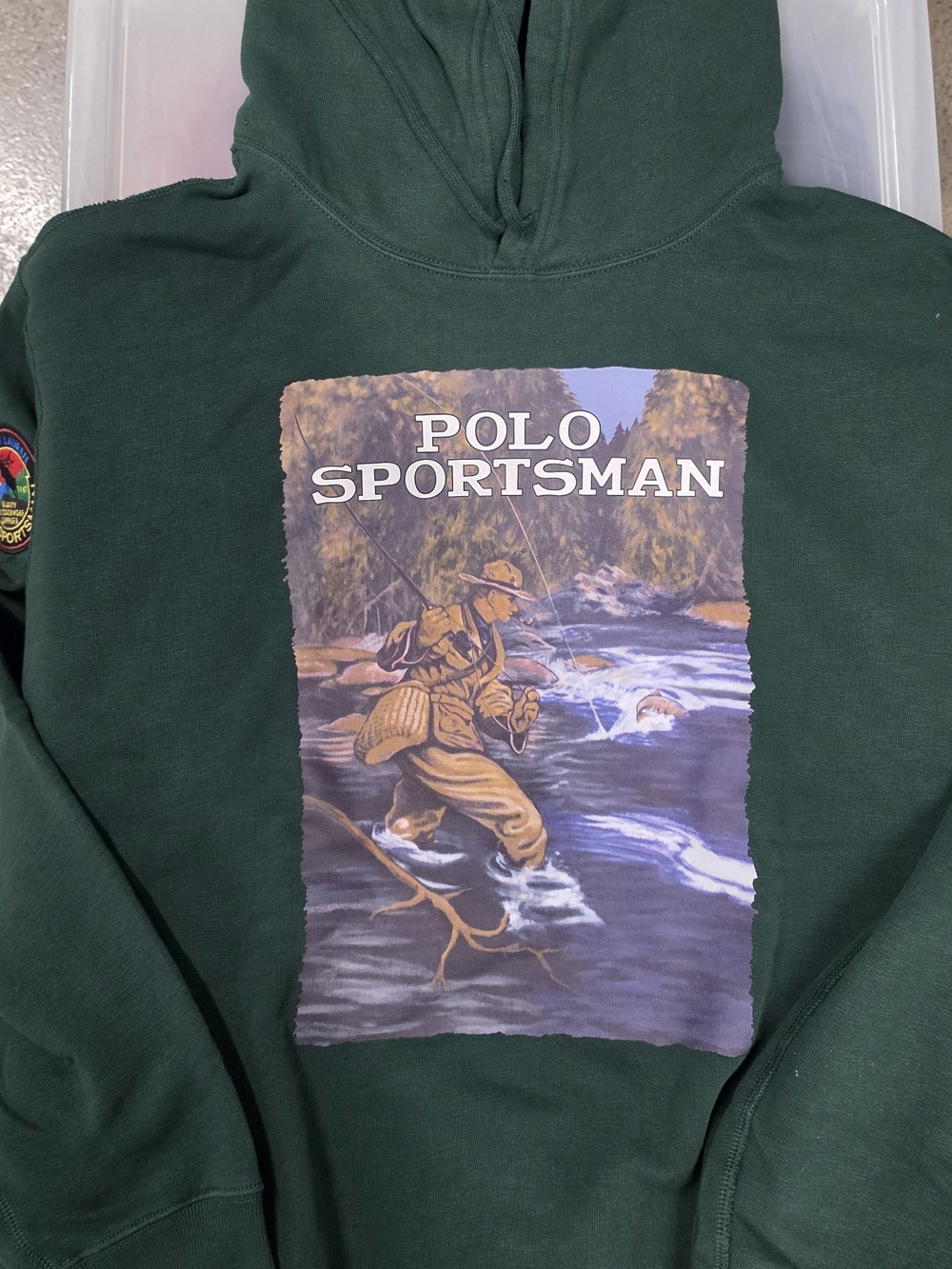 Ralph Lauren Polo Sportsman Dark Green Graphic Hoodie